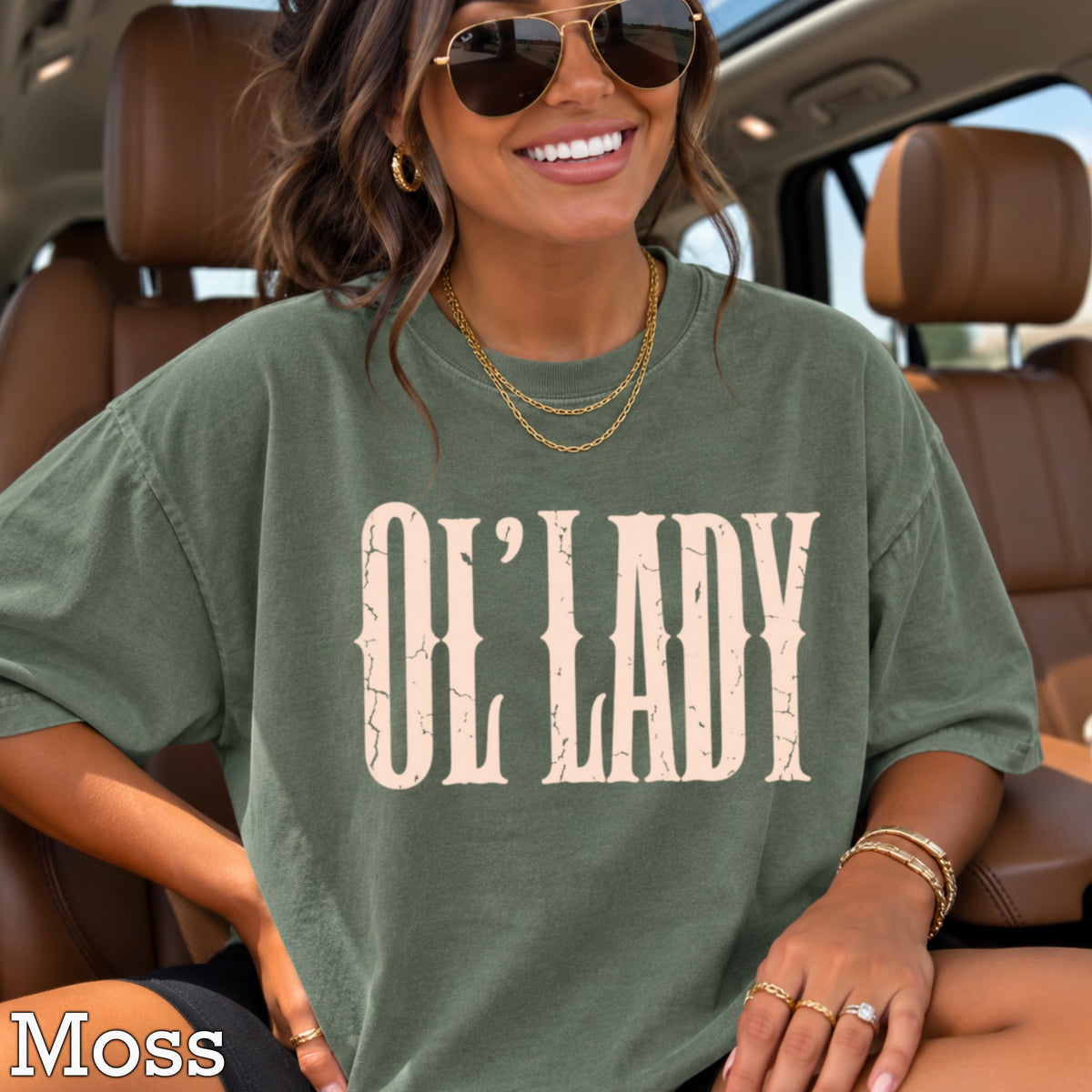 Ol’ Lady Comfort Color Graphic Tee
