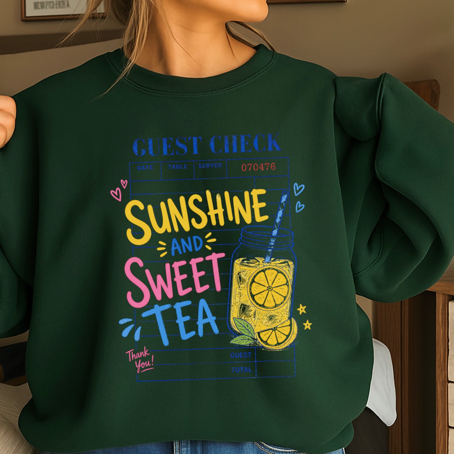 Guest Check Sunshine & Sweet Tea Crewneck Sweatshirt