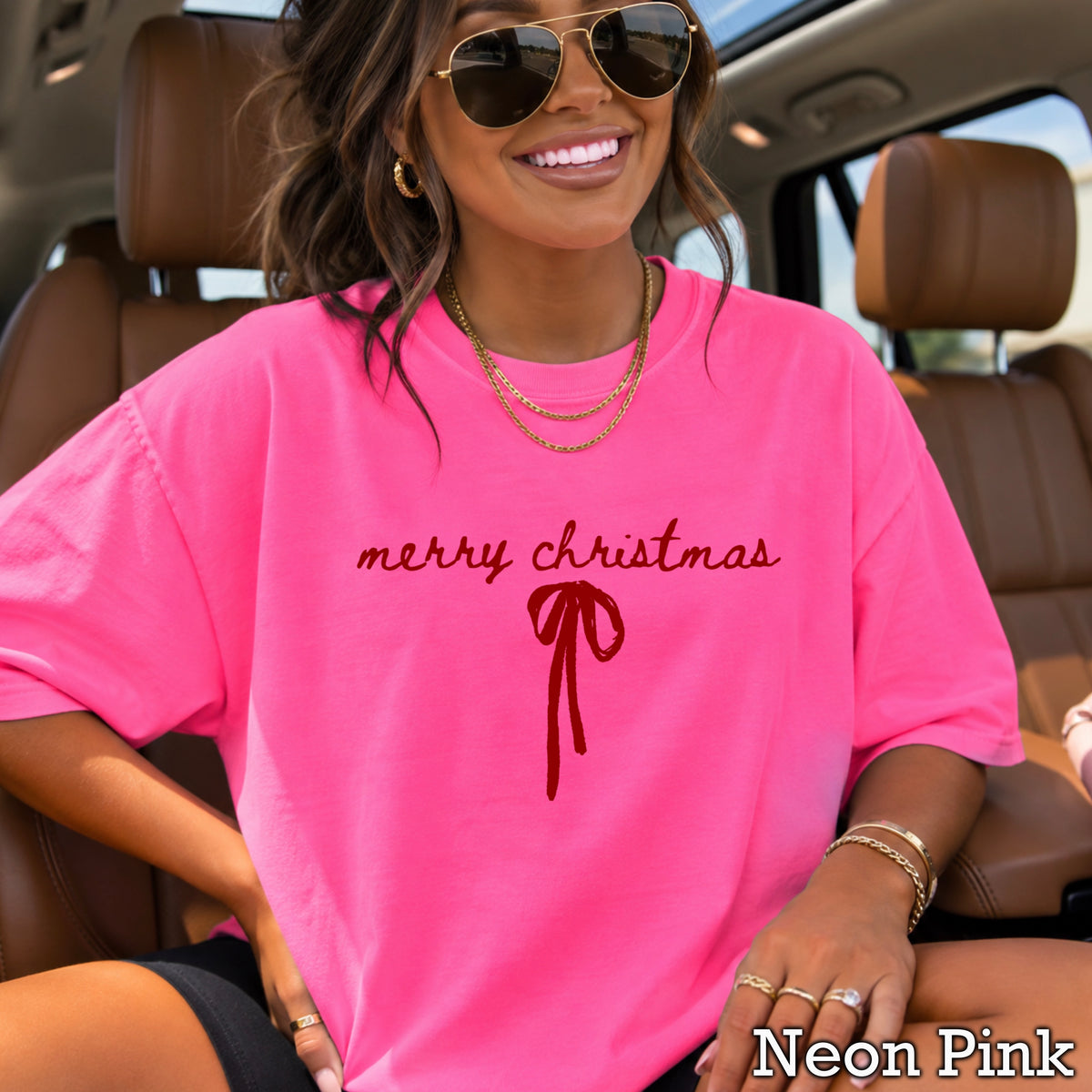 Merry Christmas Comfort Color Graphic Tee