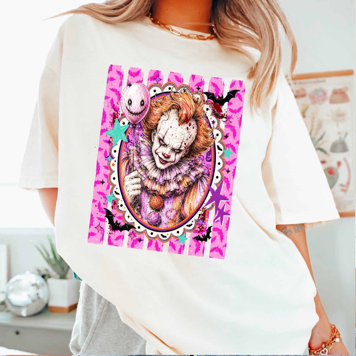 Horror Film Character Halloween Comfort Color Graphic Tee