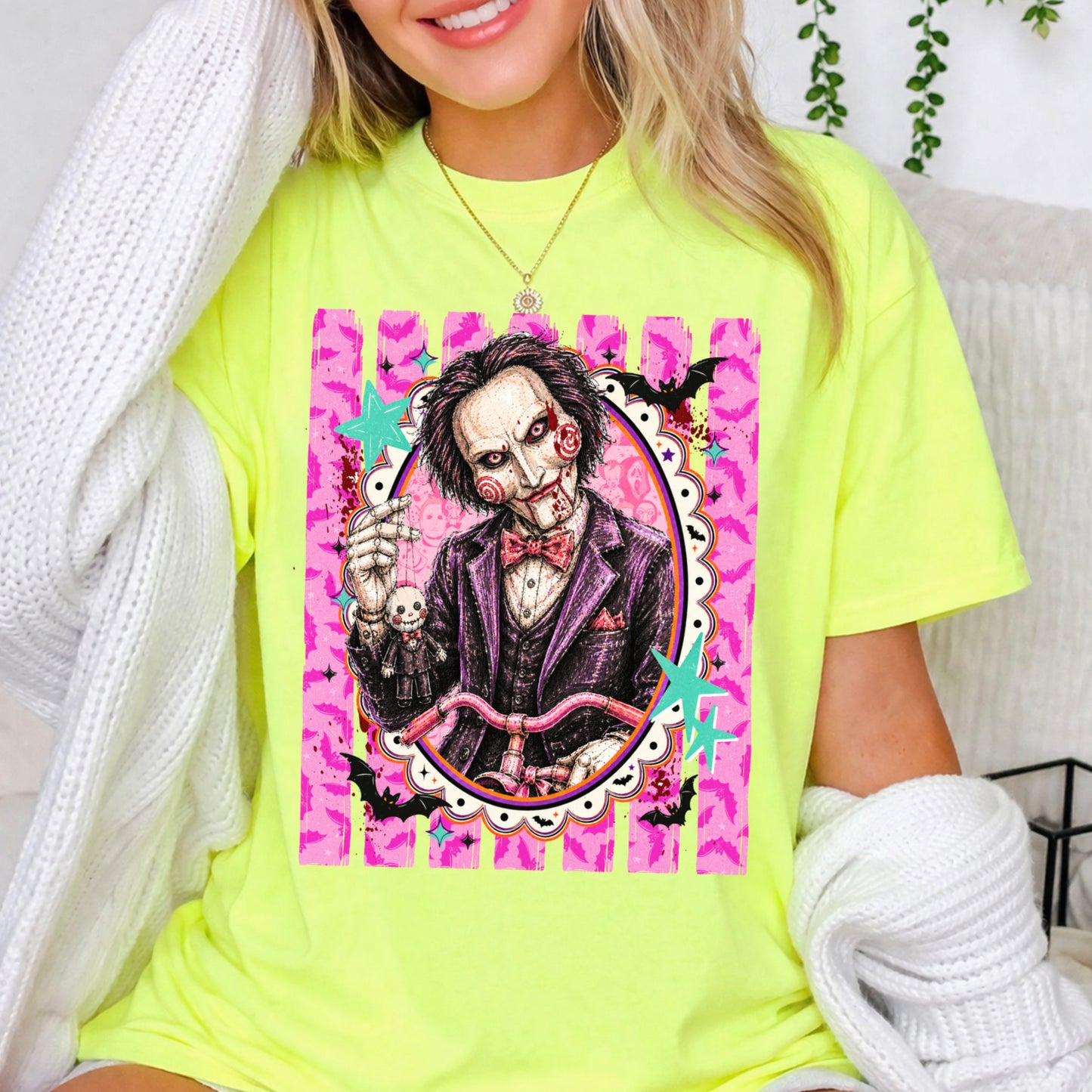 Horror Film Character Halloween Comfort Color Graphic Tee