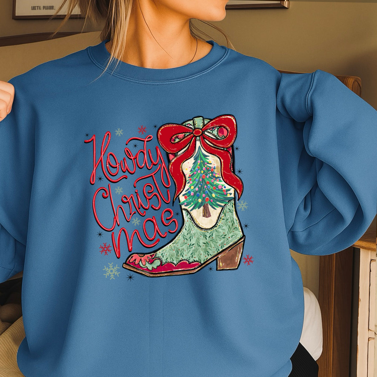 Howdy Christmas Crewneck Sweatshirt