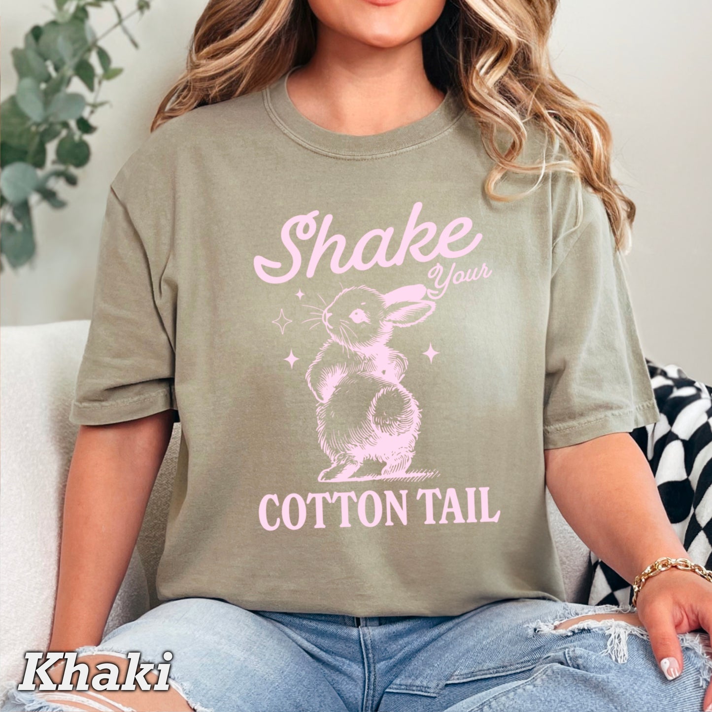 Shake Your Cotton Tail Easter Comfort Color Graphic Tee