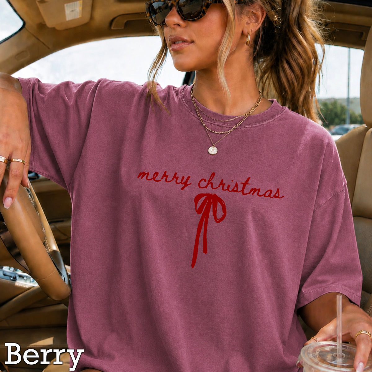 Merry Christmas Comfort Color Graphic Tee