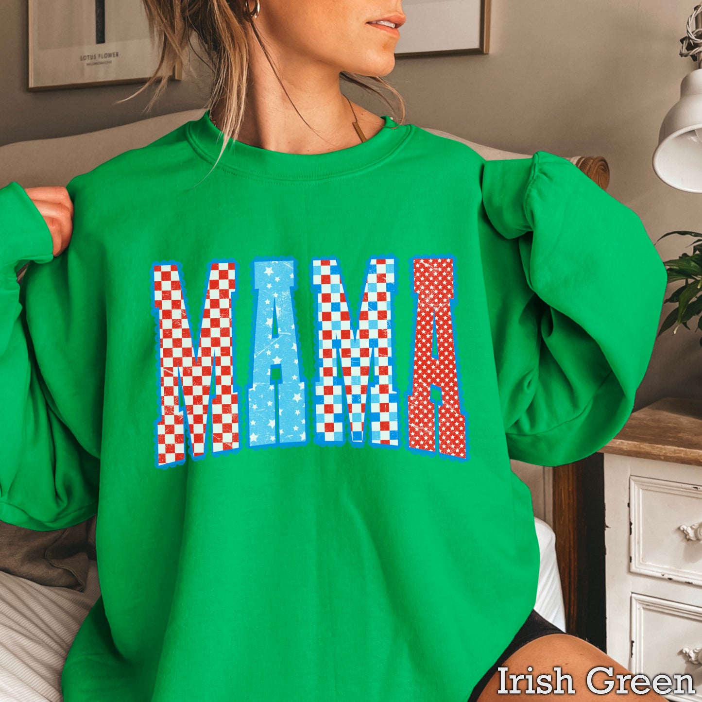 Mama Patriotic Crewneck Sweatshirt
