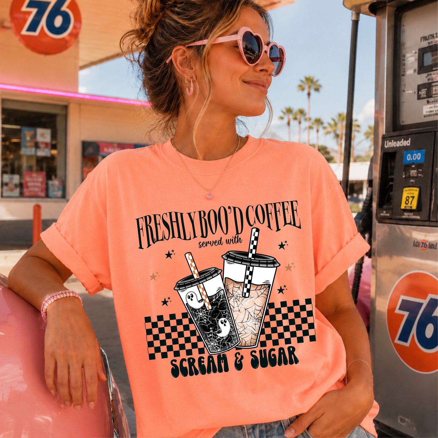Freshly Boo’d Coffee Halloween Comfort Color Graphic Tee