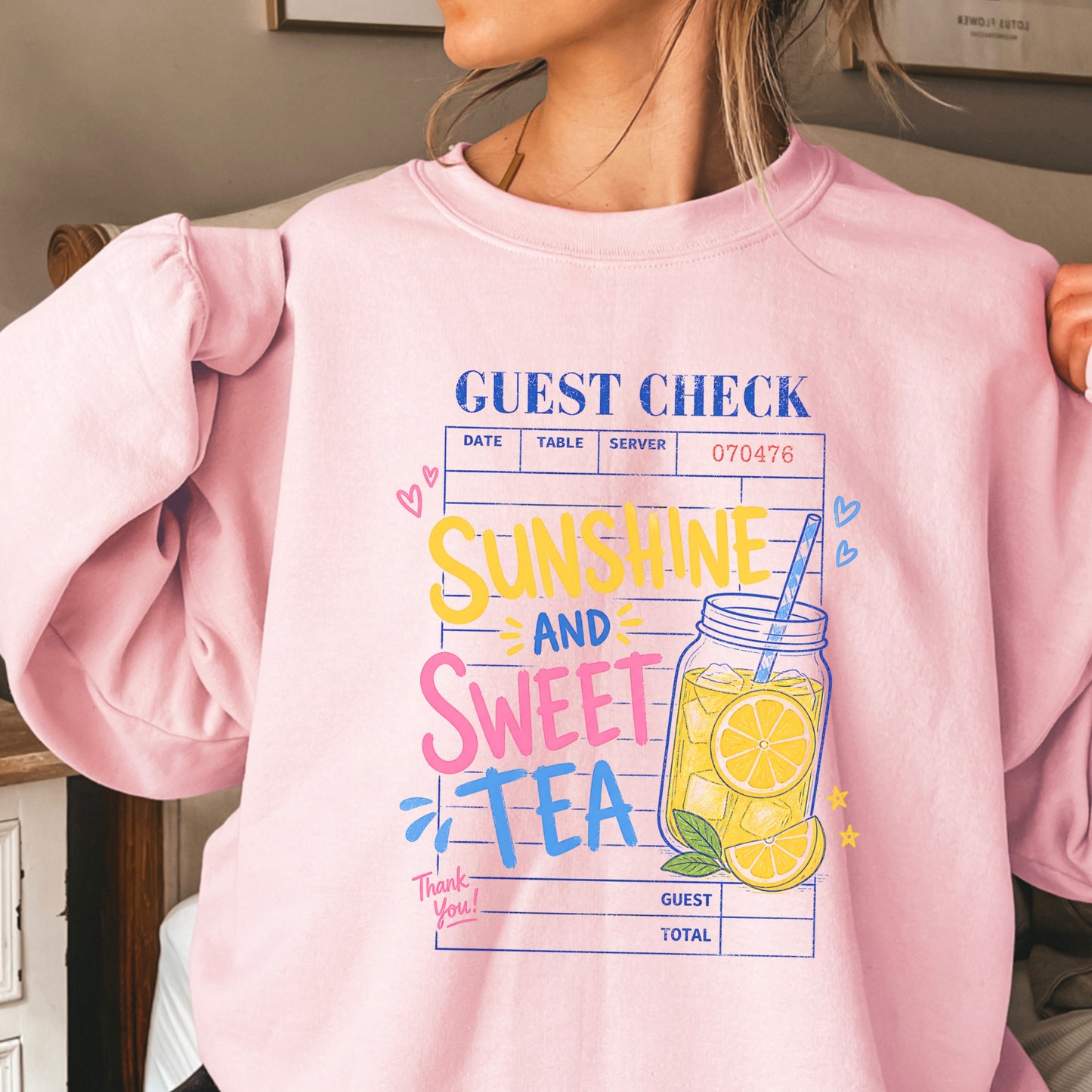Guest Check Sunshine & Sweet Tea Crewneck Sweatshirt