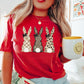 Easter Rabbit Trio Easter Comfort Color Graphic Tee