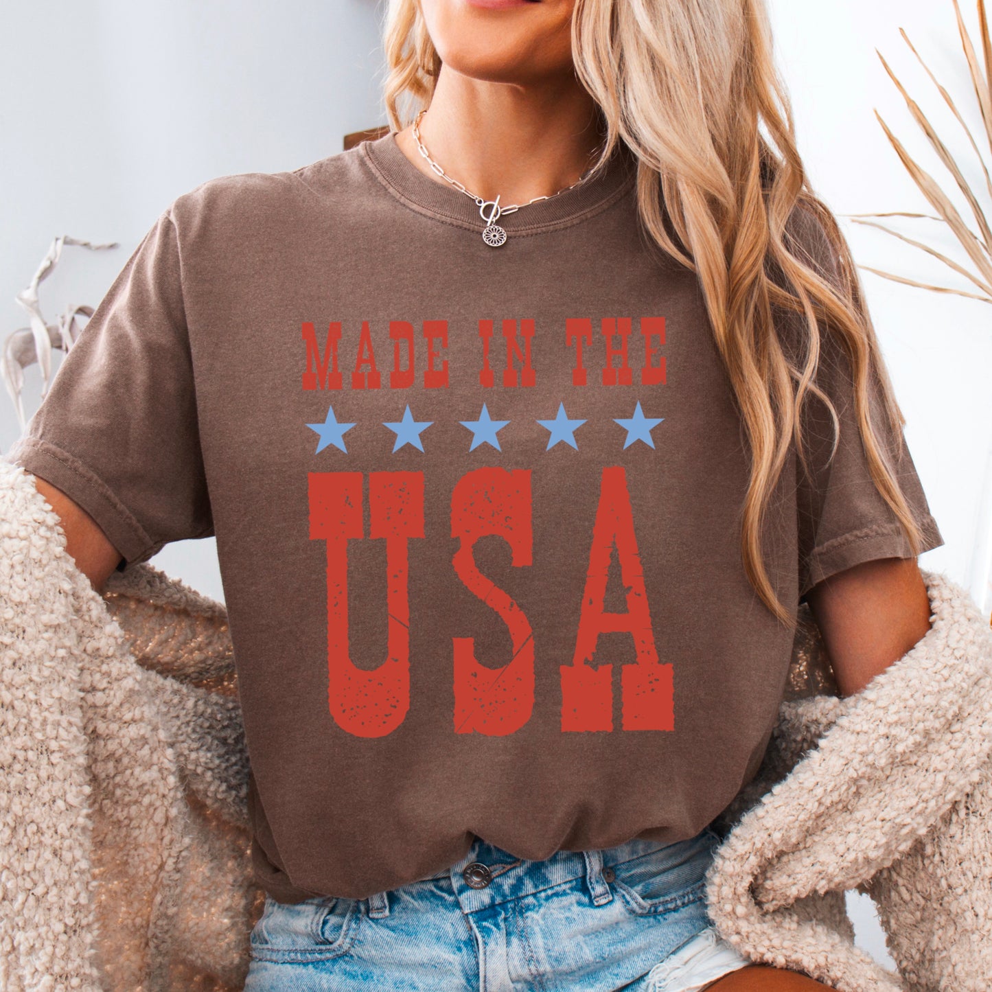 Made InThe USA July 4th Comfort Color Graphic Tee