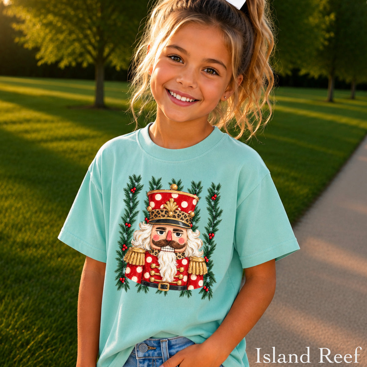 Preppy Nutcracker Christmas Youth Comfort Color T-Shirt