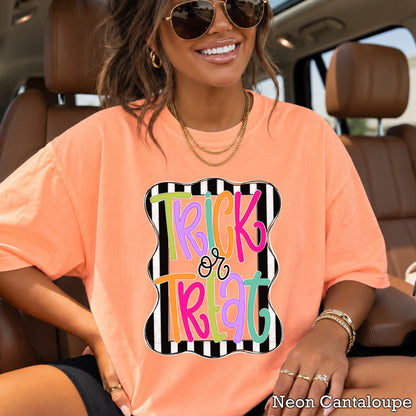 Trick Or Treat Halloween Comfort Color Graphic Tee