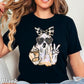 Preppy Ghost Halloween Comfort Color Graphic Tee