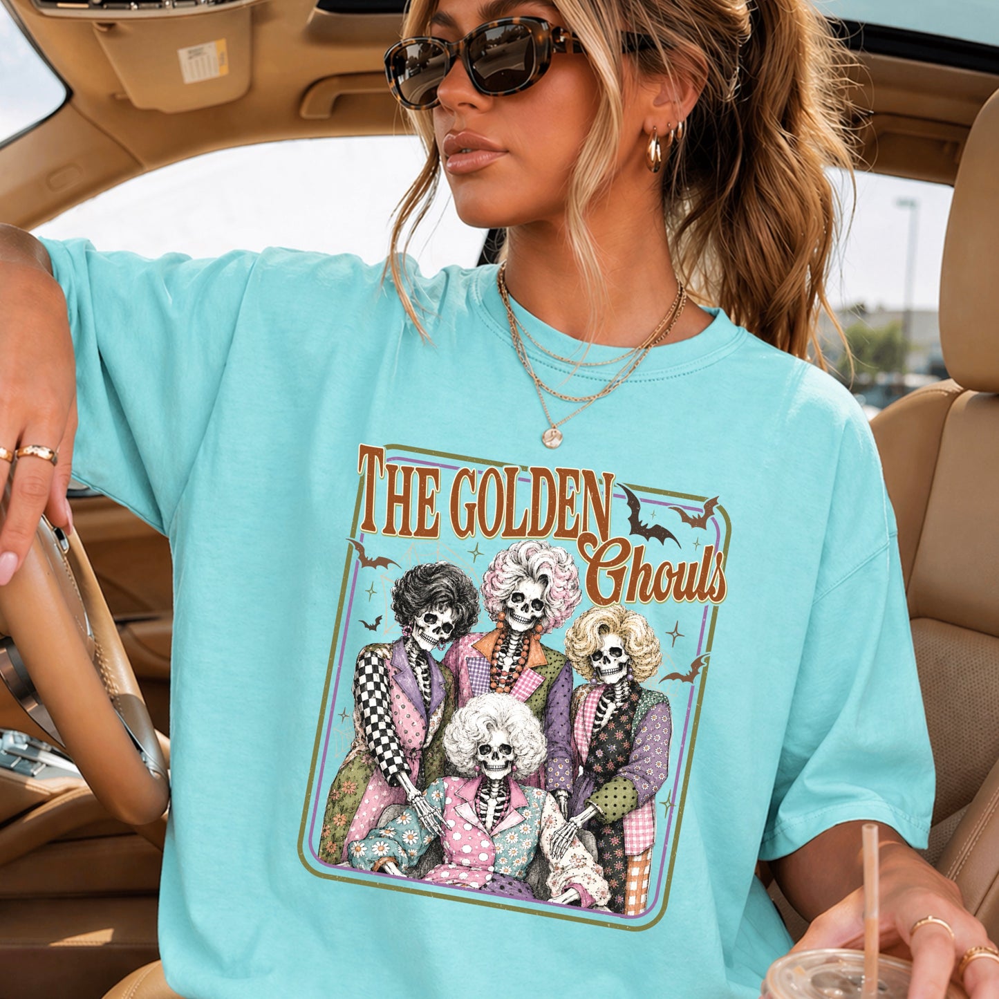 The Golden Ghouls Comfort Color Graphic Tee