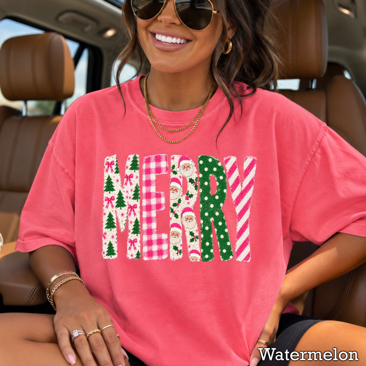 Merry Christmas Comfort Color Graphic Tee