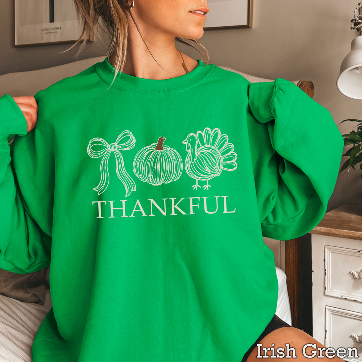 Thankful Thanksgiving Crewneck Sweatshirt