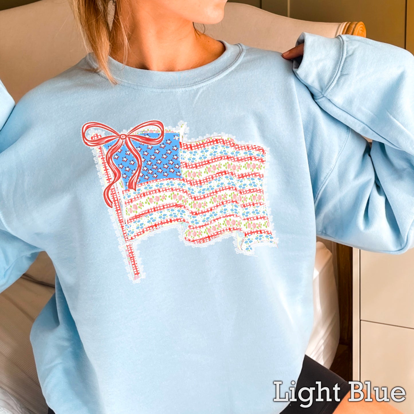 American Lace Flag Crewneck Sweatshirt