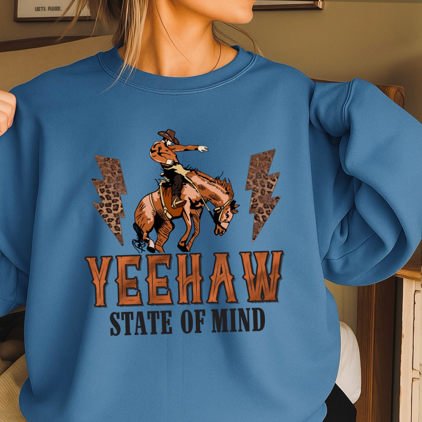 Yeehaw State Of Mind Crewneck Sweatshirt