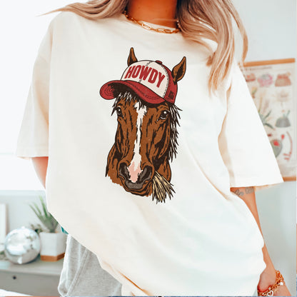 Howdy Horse Comfort Color Graphic Tee