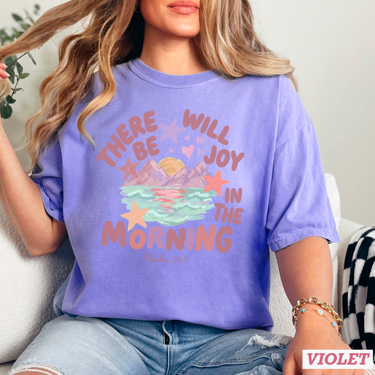 There Will Be Joy In The Morning Christian Comfort Color Graphic Tee