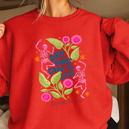 Dry Bones Come To Life Navy Lettering Christian Sweatshirt