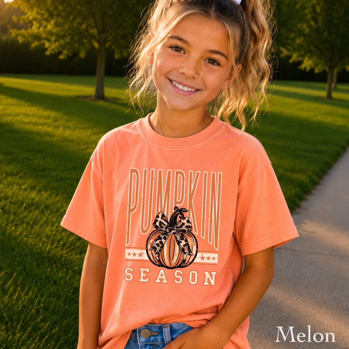 Pumpkin Season Youth Comfort Color T-Shirt