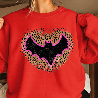 Leopard Bat Halloween Crewneck Sweatshirt