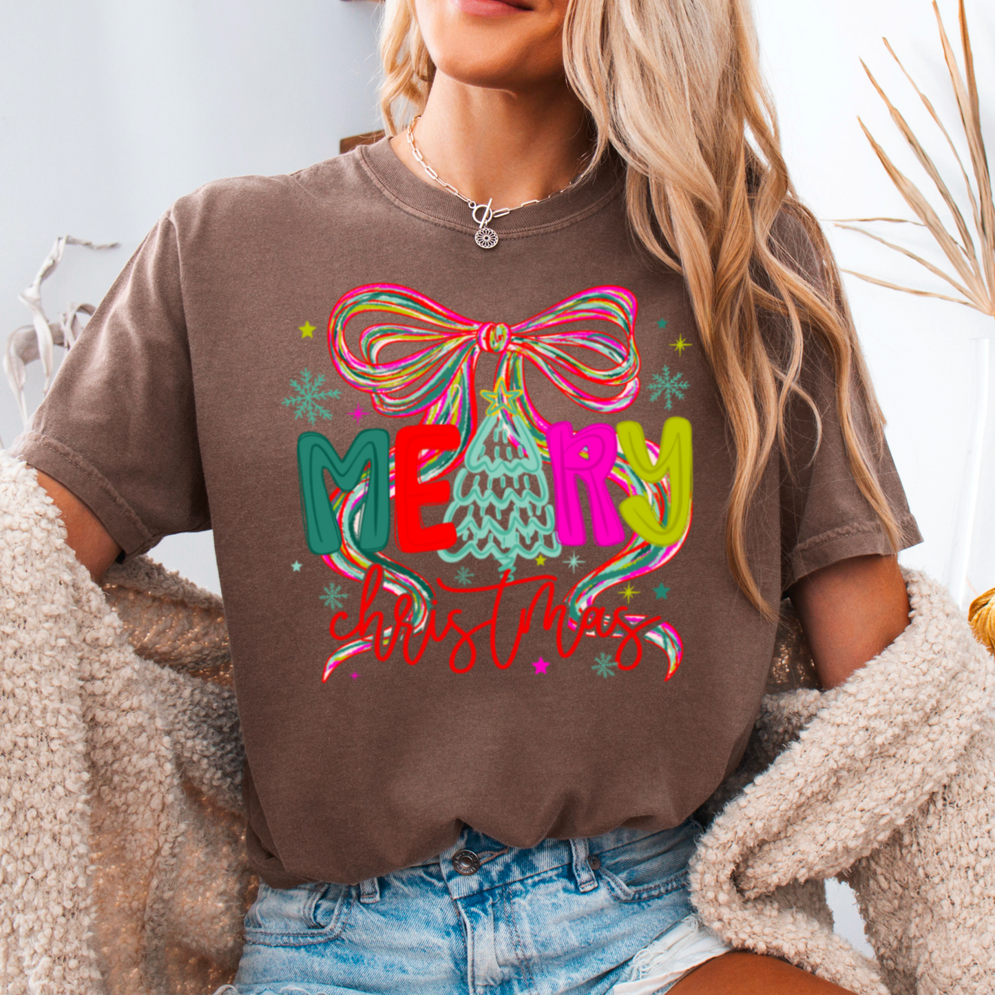 Merry Christmas Comfort Color Graphic Tee