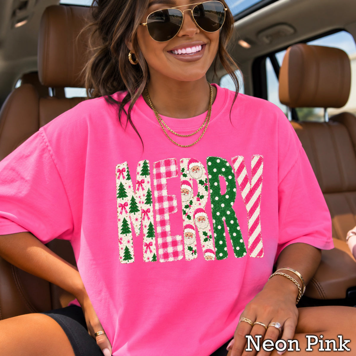 Merry Christmas Comfort Color Graphic Tee