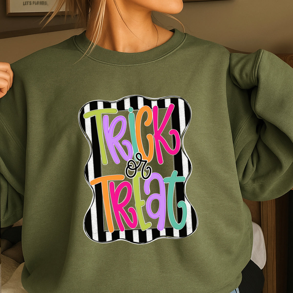 Trick Or Treat Halloween Crewneck Sweatshirt
