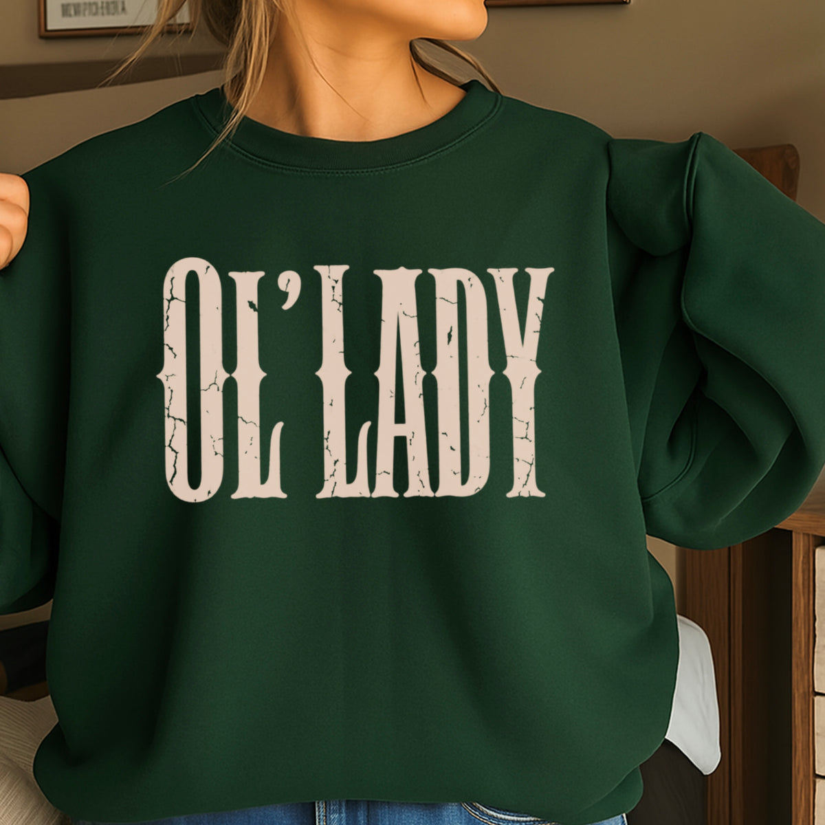 Ol’ Lady Crewneck Sweatshirt