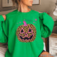 Leopard Pumpkin Halloween Crewneck Sweatshirt