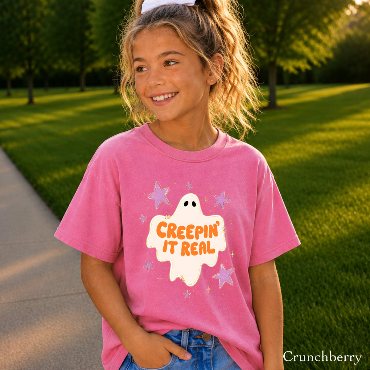 Creepin It Real Halloween Youth Comfort Color T-Shirt