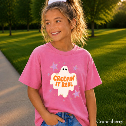 Creepin It Real Halloween Youth Comfort Color T-Shirt