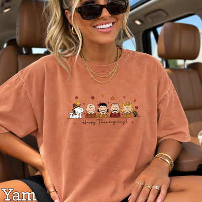 Happy Thanksgiving Comfort Color Graphic Tee