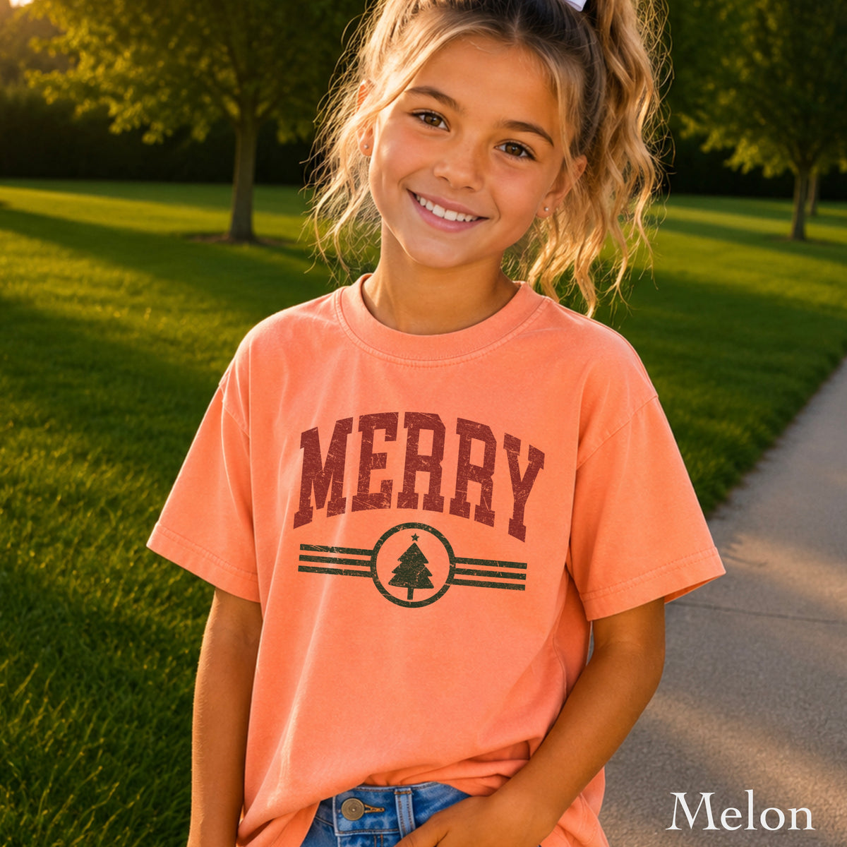 Merry Christmas Youth Comfort Color T-Shirt
