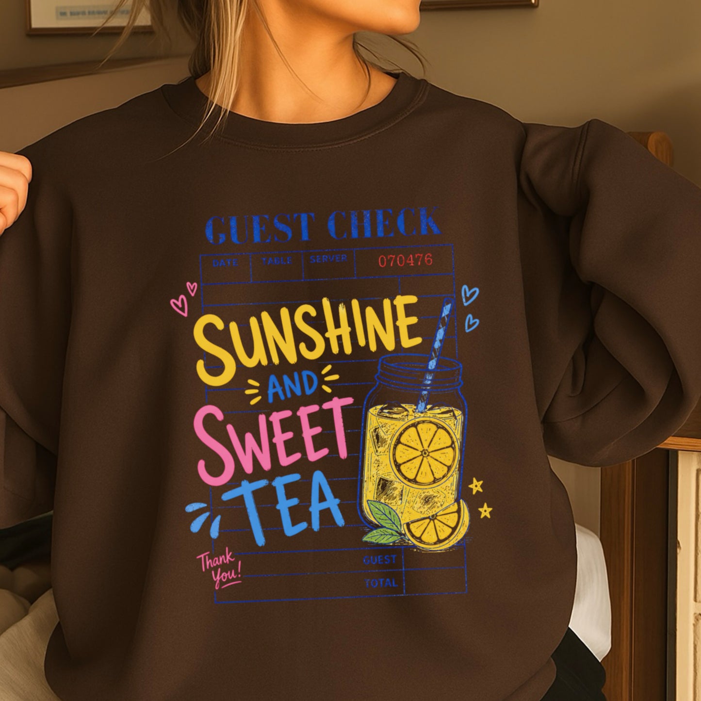 Guest Check Sunshine & Sweet Tea Crewneck Sweatshirt