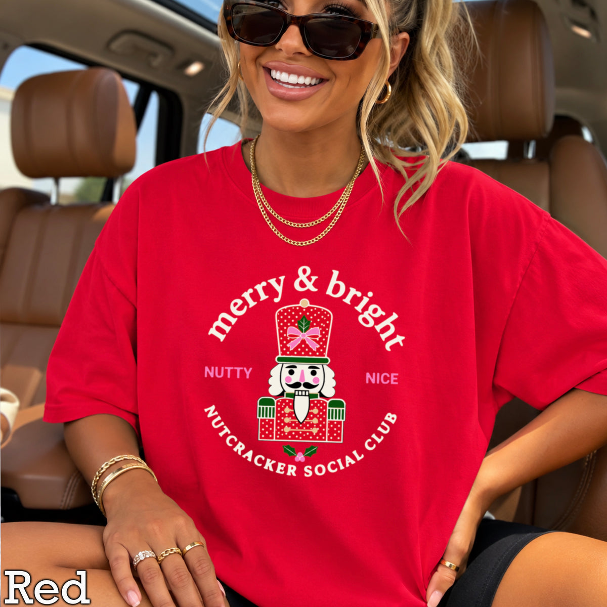 Nutcracker Social Club Christmas Comfort Color Graphic Tee