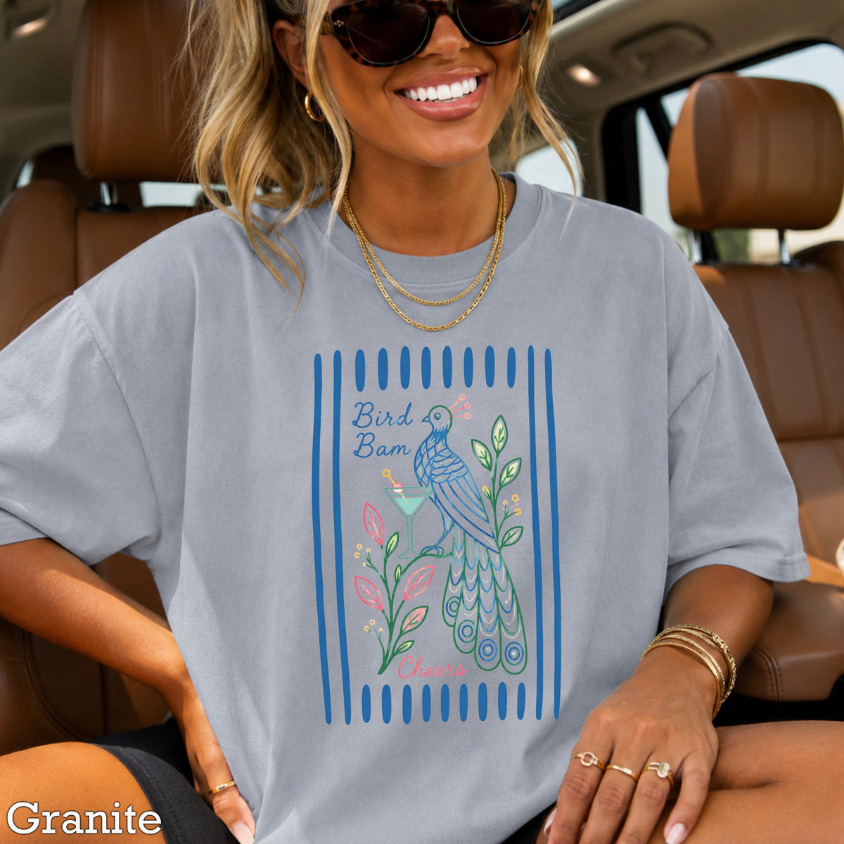 Mahjong Bam Bird Comfort Color Graphic Tee