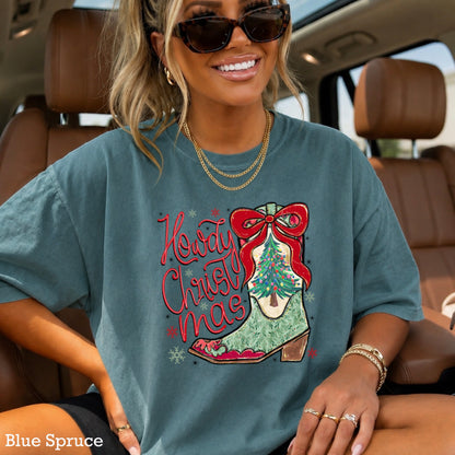 Howdy Christmas Comfort Color Graphic Tee