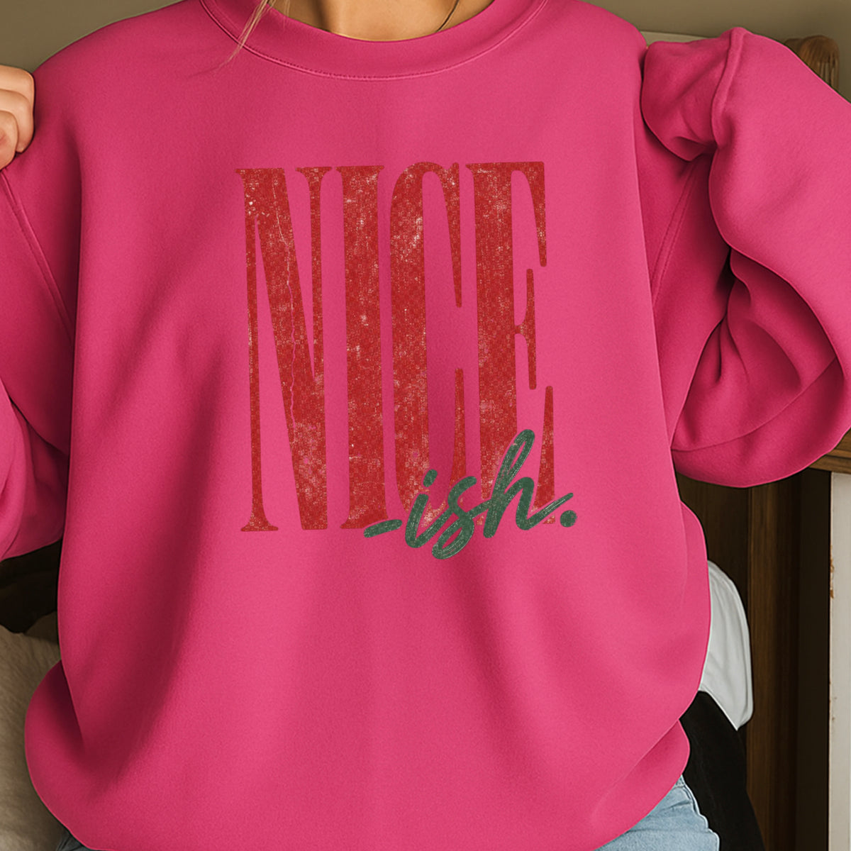 Nice -ish Christmas Crewneck Sweatshirt
