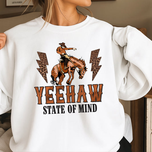 Yeehaw State Of Mind Crewneck Sweatshirt