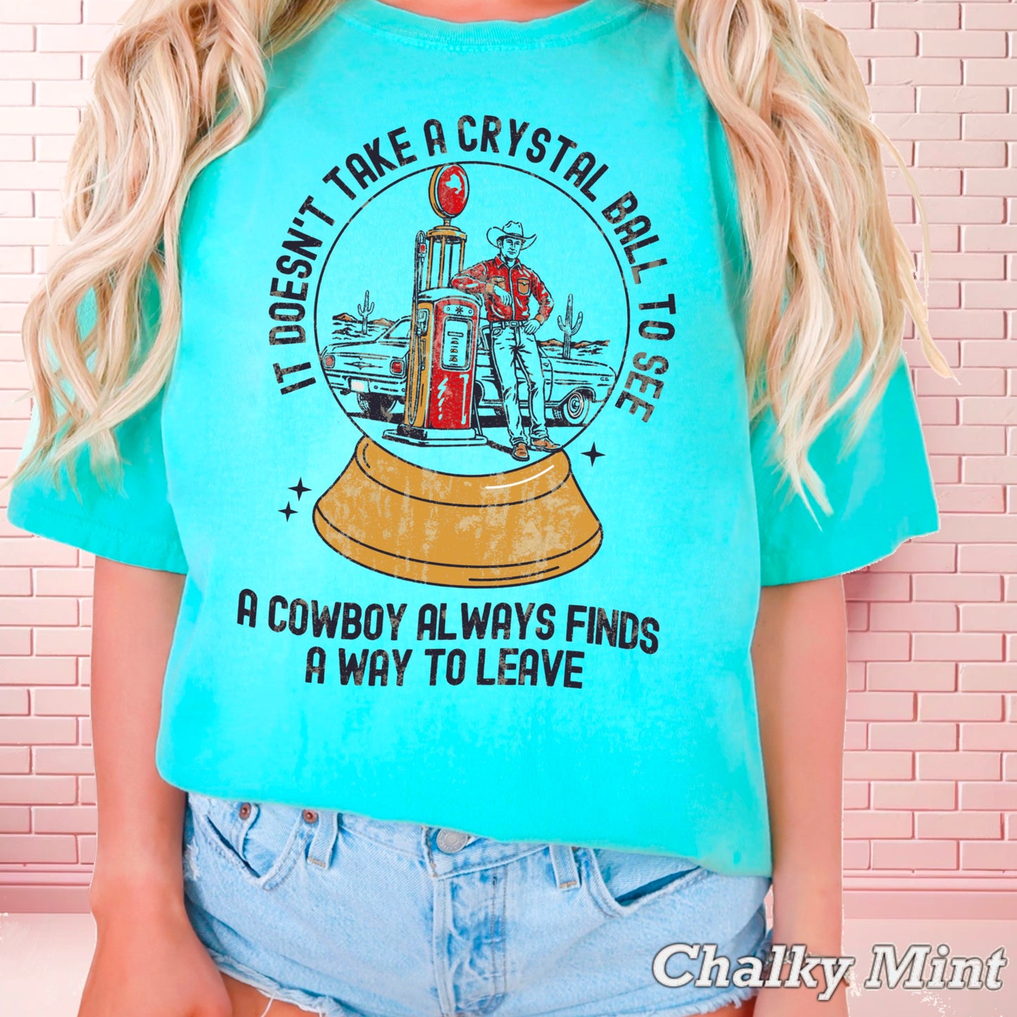 A Cowboy Finds A Way To Leave Western Comfort Color Graphic Tee