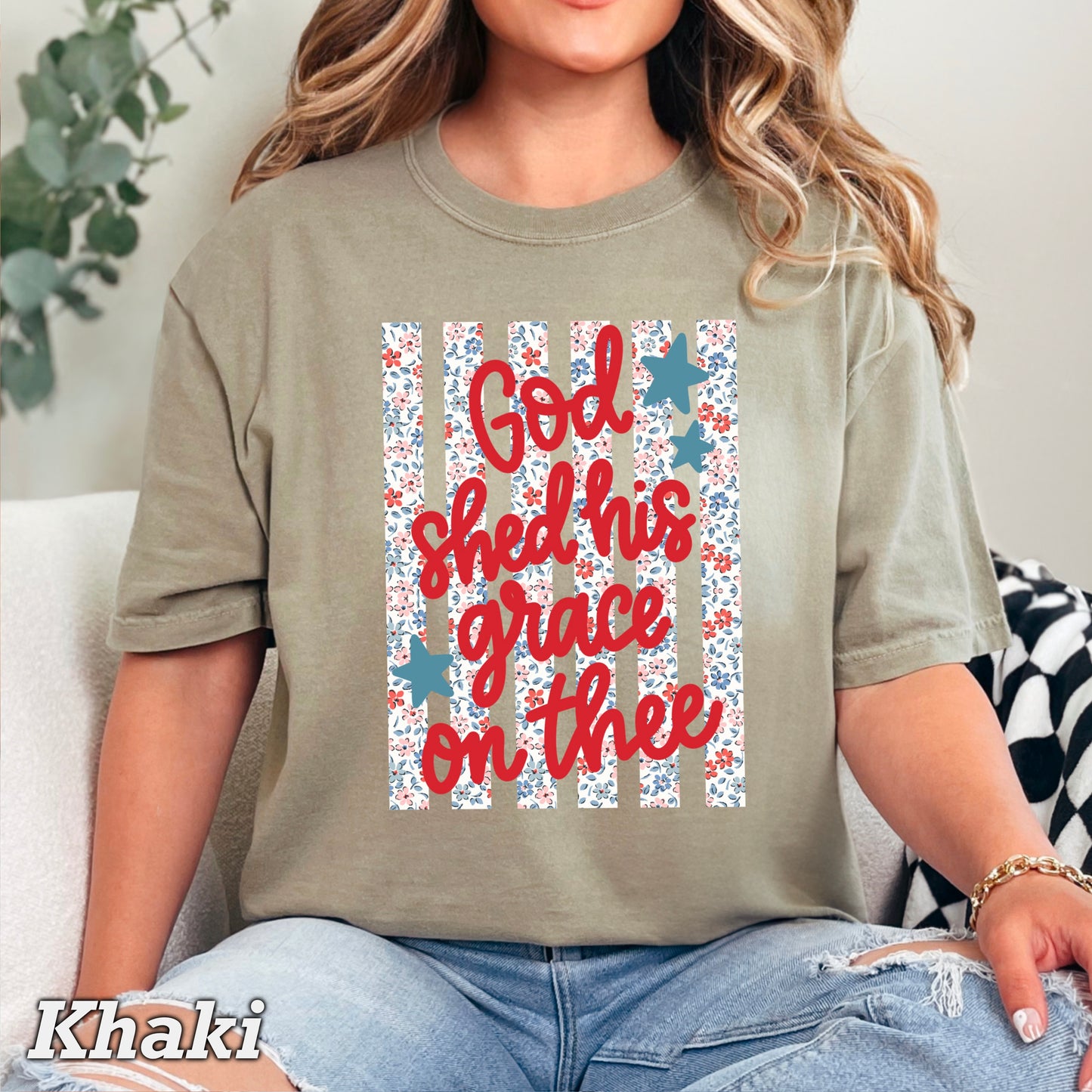 God Shed His Grace On Thee Comfort Color Graphic Tee