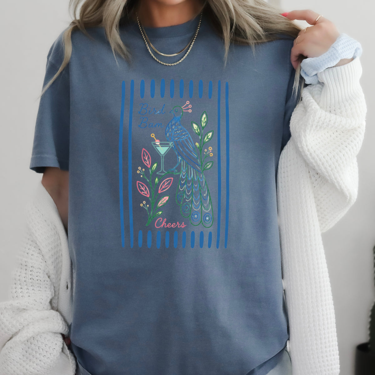 Mahjong Bam Bird Comfort Color Graphic Tee