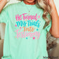He Turned My Trials Into Testimony Comfort Color Graphic Tee