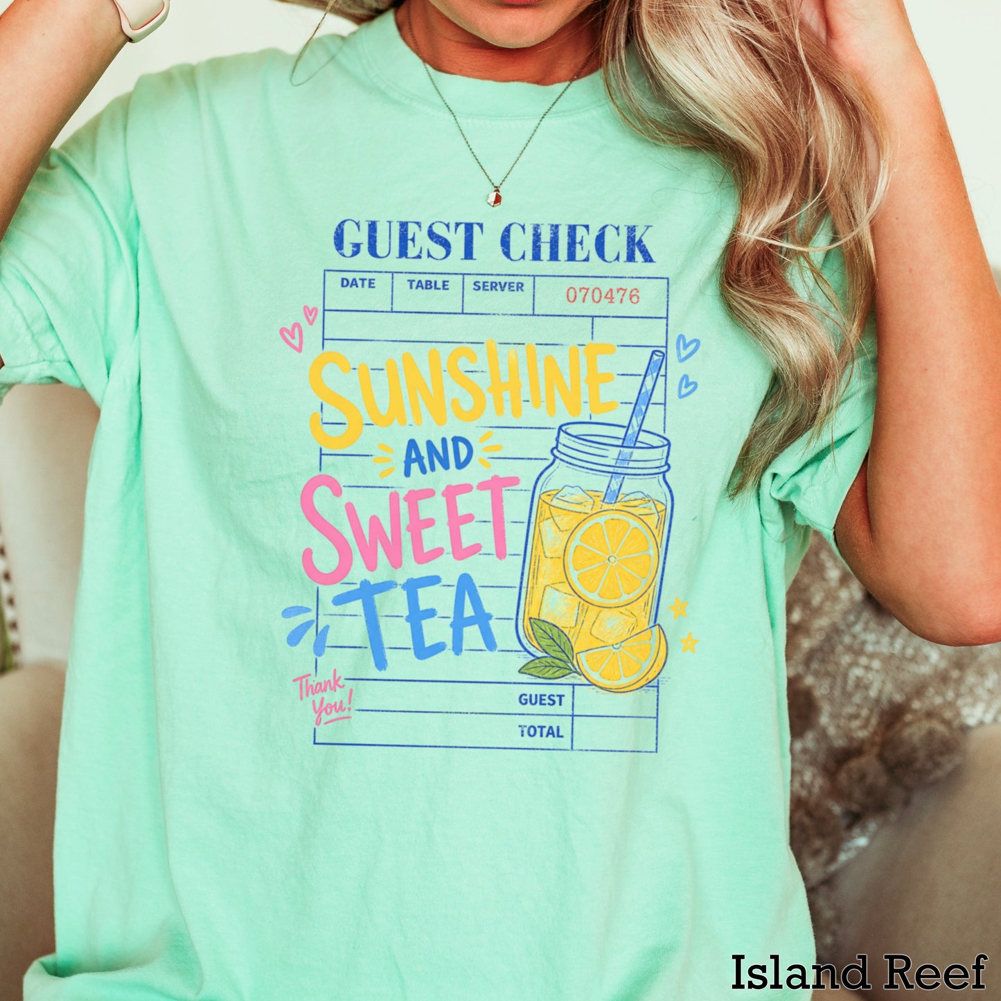 Guest Check Sunshine & Sweet Tea Comfort Color Graphic Tee