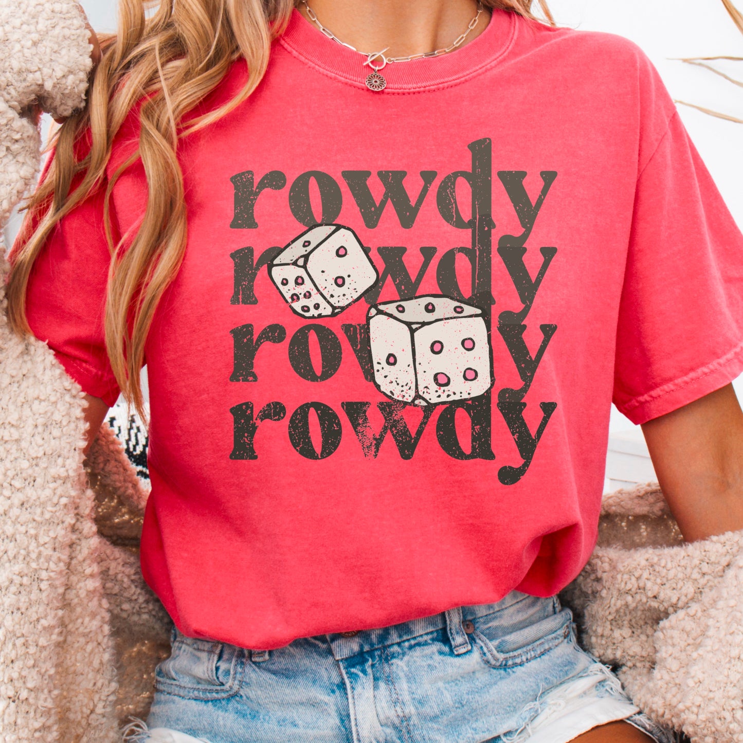 Rowdy Dice Comfort Color Graphic Tee