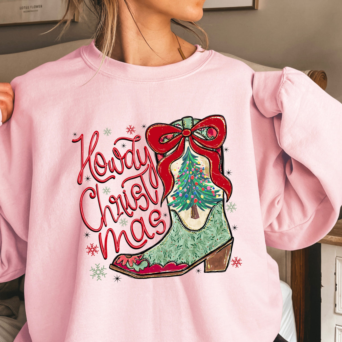 Howdy Christmas Crewneck Sweatshirt