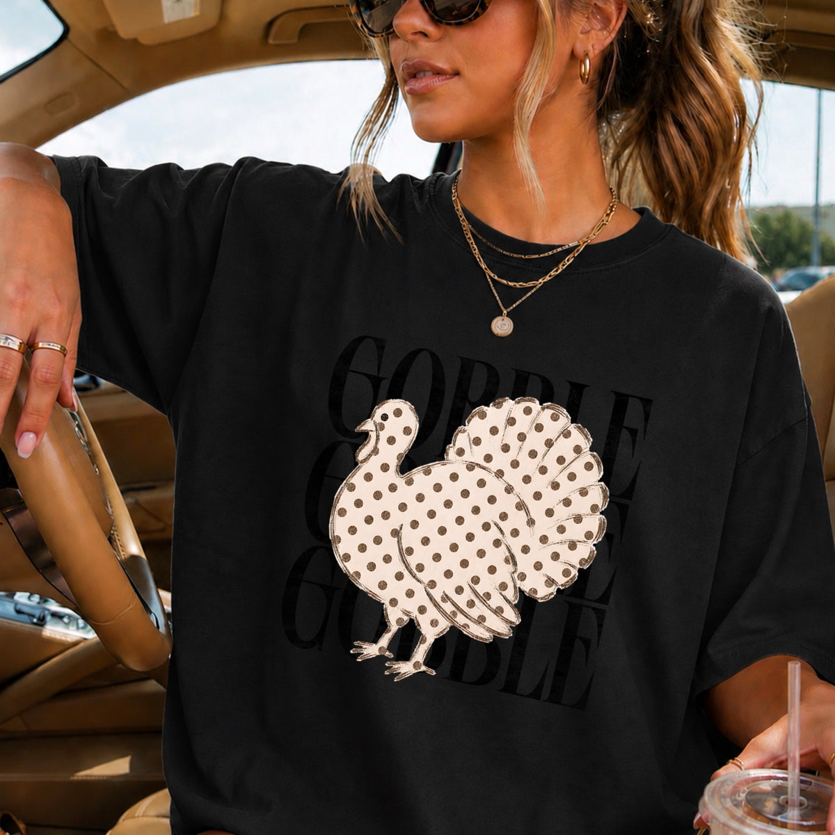 Gobble Thanksgiving Comfort Color Graphic Tee