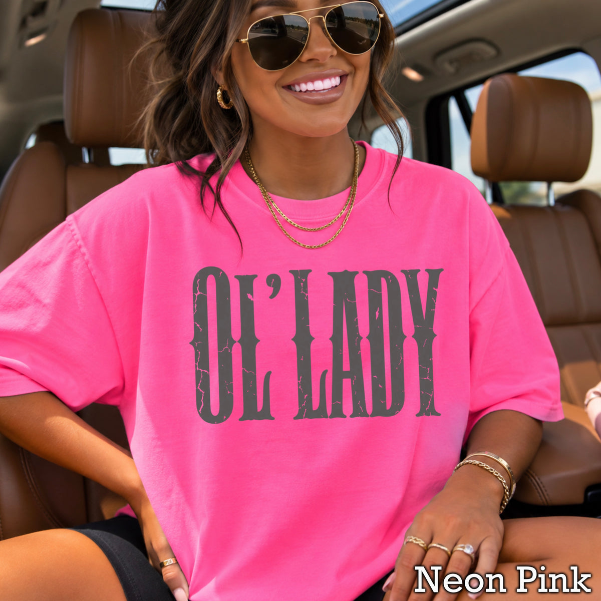Ol’ Lady Comfort Color Graphic Tee